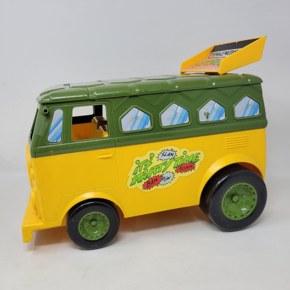 Vintage 1989 TMNT Turtle Van Party Wagon Playmates Toys Action Figure Incomplete